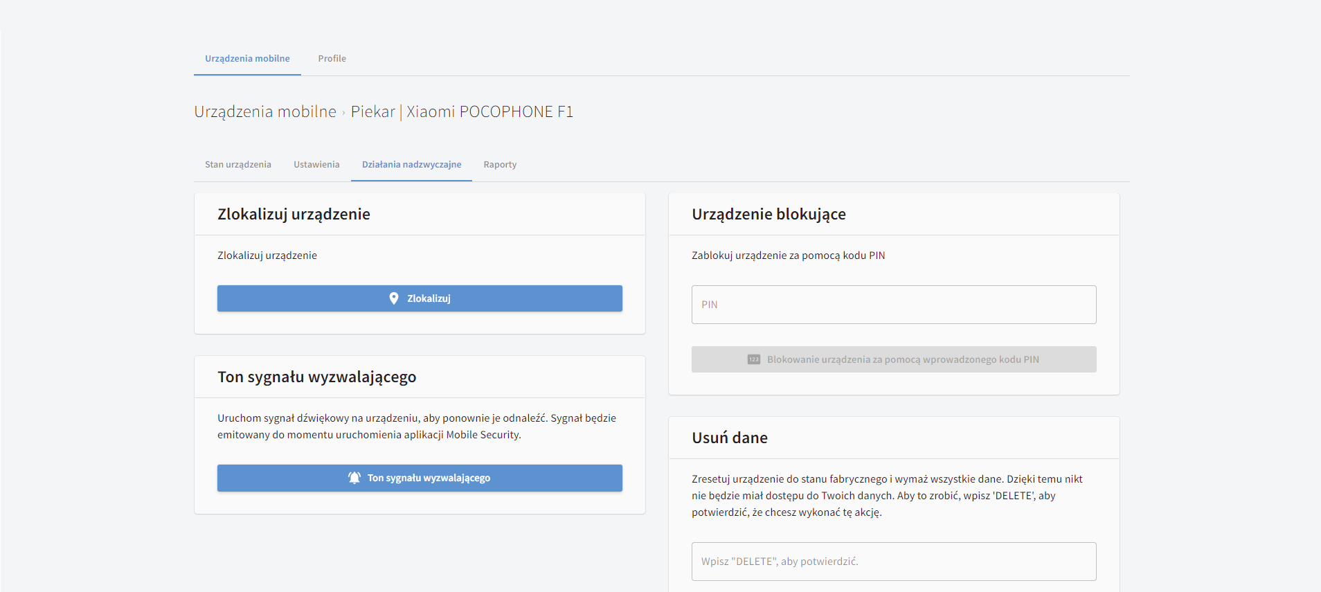 Panel MDM G DATA