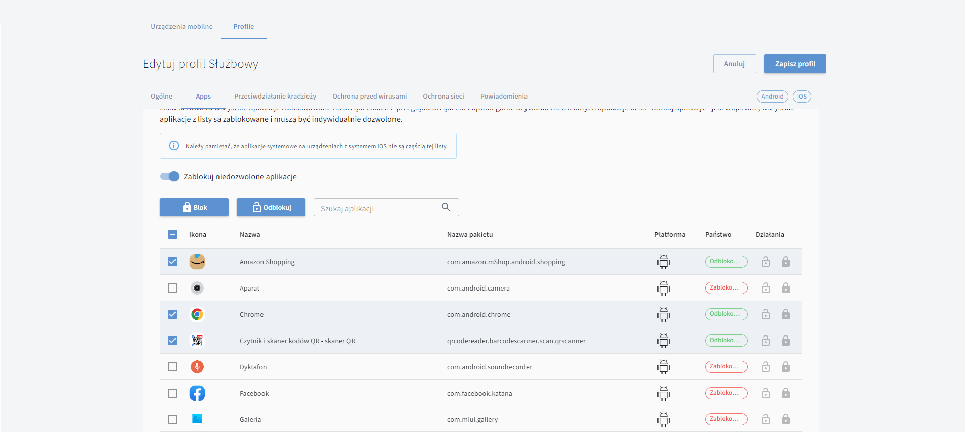 Panel MDM G DATA