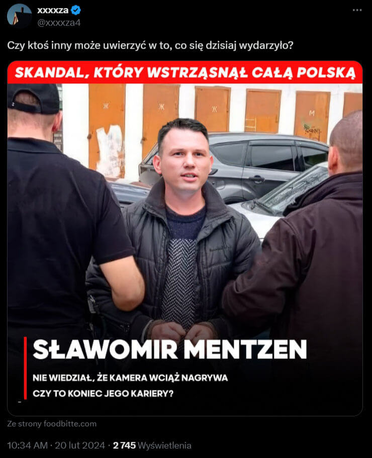 Fałszywy post ze Sławomirem Mentzenem 