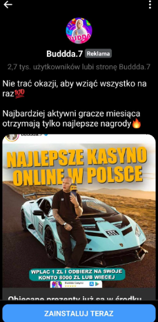 Grafika przedstawiająca fałszywą reklamę 