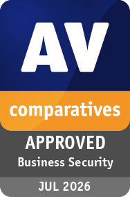 Certyfikat AV-Comparatives Approved Business Security Lipiec 2026