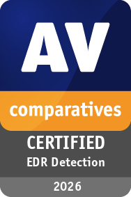 Certyfikat AV-Comparatives Certified EDR Detection 2026